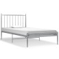 vidaXL Bett Grau Metall 90x200 cm vidaXL Bett Grau Metall 90x200 cm