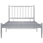 vidaXL Bett Grau Metall 90x200 cm vidaXL Bett Grau Metall 90x200 cm