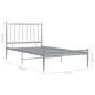 vidaXL Bett Grau Metall 90x200 cm vidaXL Bett Grau Metall 90x200 cm