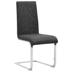 vidaXL Freischwinger 2 Stk. Schwarz Kunstleder