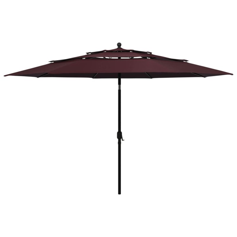 vidaXL Sonnenschirm mit Aluminium-Mast 3-lagig Bordeauxrot 3,5 m vidaXL Sonnenschirm mit Aluminium-Mast 3-lagig Bordeauxrot 3,5 m