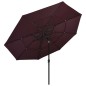 vidaXL Sonnenschirm mit Aluminium-Mast 3-lagig Bordeauxrot 3,5 m vidaXL Sonnenschirm mit Aluminium-Mast 3-lagig Bordeauxrot 3,5 m