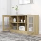vidaXL Vitrinenschrank Sonoma-Eiche 120x30,5x70 cm Holzwerkstoff vidaXL Vitrinenschrank Sonoma-Eiche 120x30,5x70 cm Holzwerkstoff