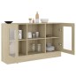vidaXL Vitrinenschrank Sonoma-Eiche 120x30,5x70 cm Holzwerkstoff vidaXL Vitrinenschrank Sonoma-Eiche 120x30,5x70 cm Holzwerkstoff