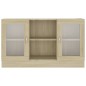vidaXL Vitrinenschrank Sonoma-Eiche 120x30,5x70 cm Holzwerkstoff vidaXL Vitrinenschrank Sonoma-Eiche 120x30,5x70 cm Holzwerkstoff