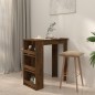 vidaXL Bartisch mit Regal Räuchereiche 102x50x103,5cm Holzwerkstoff vidaXL Bartisch mit Regal Räuchereiche 102x50x103,5cm Holzwerkstoff