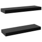vidaXL Schweberegale 2 Stk. Schwarz 40x20x3,8 cm vidaXL Schweberegale 2 Stk. Schwarz 40x20x3,8 cm