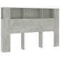 vidaXL Kopfteil mit Ablagen Betongrau 160x18,5x104,5 cm