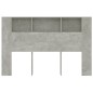 vidaXL Kopfteil mit Ablagen Betongrau 160x18,5x104,5 cm