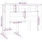 vidaXL Kopfteil mit Ablagen Betongrau 160x18,5x104,5 cm