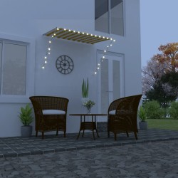 vidaXL Einziehbare Markise mit LED 200×150 cm Gelb und Weiß