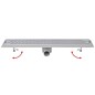 vidaXL Gerade Duschrinne Wellen 730x140 mm Edelstahl vidaXL Gerade Duschrinne Wellen 730x140 mm Edelstahl