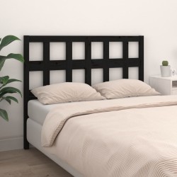 vidaXL Kopfteil Schwarz 205,5x4x100 cm Massivholz Kiefer