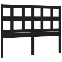 vidaXL Kopfteil Schwarz 205,5x4x100 cm Massivholz Kiefer