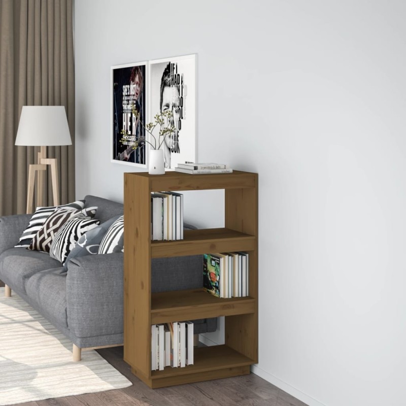 vidaXL Bücherregal/Raumteiler Honigbraun 60x35x103cm Massivholz Kiefer vidaXL Bücherregal/Raumteiler Honigbraun 60x35x103cm Massivholz Kiefer