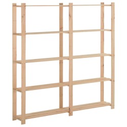 vidaXL Lagerregal mit 5 Böden 170x28,5x170 cm Massivholz Kiefer