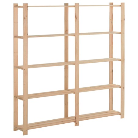 vidaXL Lagerregal mit 5 Böden 170x28,5x170 cm Massivholz Kiefer