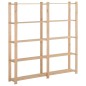vidaXL Lagerregal mit 5 Böden 170x28,5x170 cm Massivholz Kiefer vidaXL Lagerregal mit 5 Böden 170x28,5x170 cm Massivholz Kiefer