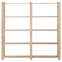 vidaXL Lagerregal mit 5 Böden 170x28,5x170 cm Massivholz Kiefer