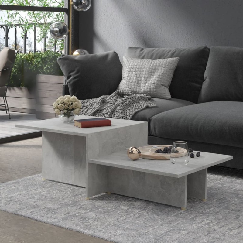 vidaXL Couchtisch Betongrau 111,5x50x33 cm Holzwerkstoff vidaXL Couchtisch Betongrau 111,5x50x33 cm Holzwerkstoff