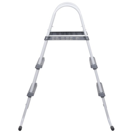 vidaXL Pool-Leiter Grau 84 cm Stahl