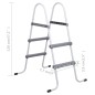 vidaXL Pool-Leiter Grau 84 cm Stahl vidaXL Pool-Leiter Grau 84 cm Stahl