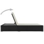 Doppel-Sonnenliege Poly Rattan Schwarz Doppel-Sonnenliege Poly Rattan Schwarz