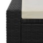 Doppel-Sonnenliege Poly Rattan Schwarz Doppel-Sonnenliege Poly Rattan Schwarz