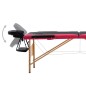 vidaXL Massageliege Klappbar 2-Zonen mit Holzgestell Schwarz und Rosa vidaXL Massageliege Klappbar 2-Zonen mit Holzgestell Schwarz und Rosa