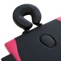 vidaXL Massageliege Klappbar 2-Zonen mit Holzgestell Schwarz und Rosa vidaXL Massageliege Klappbar 2-Zonen mit Holzgestell Schwarz und Rosa