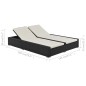 Doppel-Sonnenliege Poly Rattan Schwarz Doppel-Sonnenliege Poly Rattan Schwarz