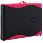 vidaXL Massageliege Klappbar 2-Zonen mit Holzgestell Schwarz und Rosa vidaXL Massageliege Klappbar 2-Zonen mit Holzgestell Schwarz und Rosa