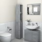 vidaXL Badschrank Grau Sonoma 25x26,5x170 cm Holzwerkstoff vidaXL Badschrank Grau Sonoma 25x26,5x170 cm Holzwerkstoff