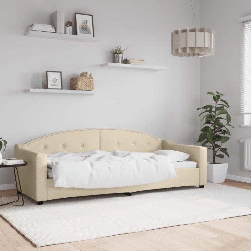 Tagesbett Creme 80x200 cm Stoff Tagesbett Creme 80x200 cm Stoff