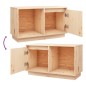 vidaXL TV-Schrank 74x35x44 cm Massivholz Kiefer vidaXL TV-Schrank 74x35x44 cm Massivholz Kiefer