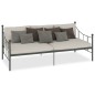 vidaXL Tagesbett-Rahmen Grau Metall 90×200 cm vidaXL Tagesbett-Rahmen Grau Metall 90×200 cm