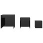 vidaXL Satztische 3-tlg. Hochglanz-Schwarz Holzwerkstoff vidaXL Satztische 3-tlg. Hochglanz-Schwarz Holzwerkstoff