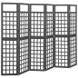 vidaXL Spalier/Paravent 6-teilig Massivholz Tanne Schwarz 242,5x180 cm vidaXL Spalier/Paravent 6-teilig Massivholz Tanne Schwarz 242,5x180 cm