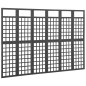 vidaXL Spalier/Paravent 6-teilig Massivholz Tanne Schwarz 242,5x180 cm vidaXL Spalier/Paravent 6-teilig Massivholz Tanne Schwarz 242,5x180 cm