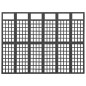 vidaXL Spalier/Paravent 6-teilig Massivholz Tanne Schwarz 242,5x180 cm vidaXL Spalier/Paravent 6-teilig Massivholz Tanne Schwarz 242,5x180 cm