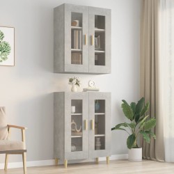 vidaXL Hängeschrank Betongrau 69,5x34x90 cm