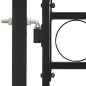 vidaXL Zauntor Doppelflügel Gewölbte Spitze Stahl 400 x 125 cm Schwarz vidaXL Zauntor Doppelflügel Gewölbte Spitze Stahl 400 x 125 cm Schwarz