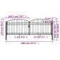 vidaXL Zauntor Doppelflügel Gewölbte Spitze Stahl 400 x 125 cm Schwarz vidaXL Zauntor Doppelflügel Gewölbte Spitze Stahl 400 x 125 cm Schwarz