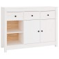 vidaXL Sideboard Weiß 100x35x74 cm Massivholz Kiefer vidaXL Sideboard Weiß 100x35x74 cm Massivholz Kiefer