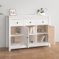 vidaXL Sideboard Weiß 100x35x74 cm Massivholz Kiefer vidaXL Sideboard Weiß 100x35x74 cm Massivholz Kiefer