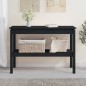 vidaXL Konsolentisch Schwarz 110x40x75 cm Massivholz Kiefer