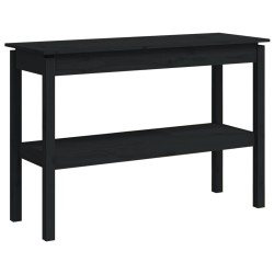 vidaXL Konsolentisch Schwarz 110x40x75 cm Massivholz Kiefer