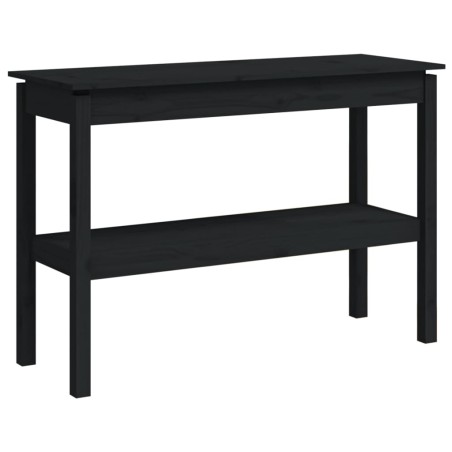 vidaXL Konsolentisch Schwarz 110x40x75 cm Massivholz Kiefer
