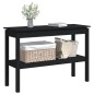 vidaXL Konsolentisch Schwarz 110x40x75 cm Massivholz Kiefer