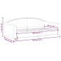 Tagesbett Dunkelgrau 90x200 cm Stoff Tagesbett Dunkelgrau 90x200 cm Stoff